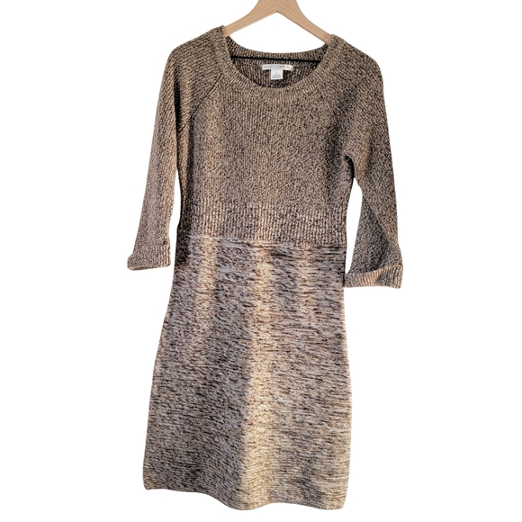 Maggy London Marled Knit Sweater Dress Cuffed Sleeves Merino Wool Blend NWOT - Picture 6 of 13
